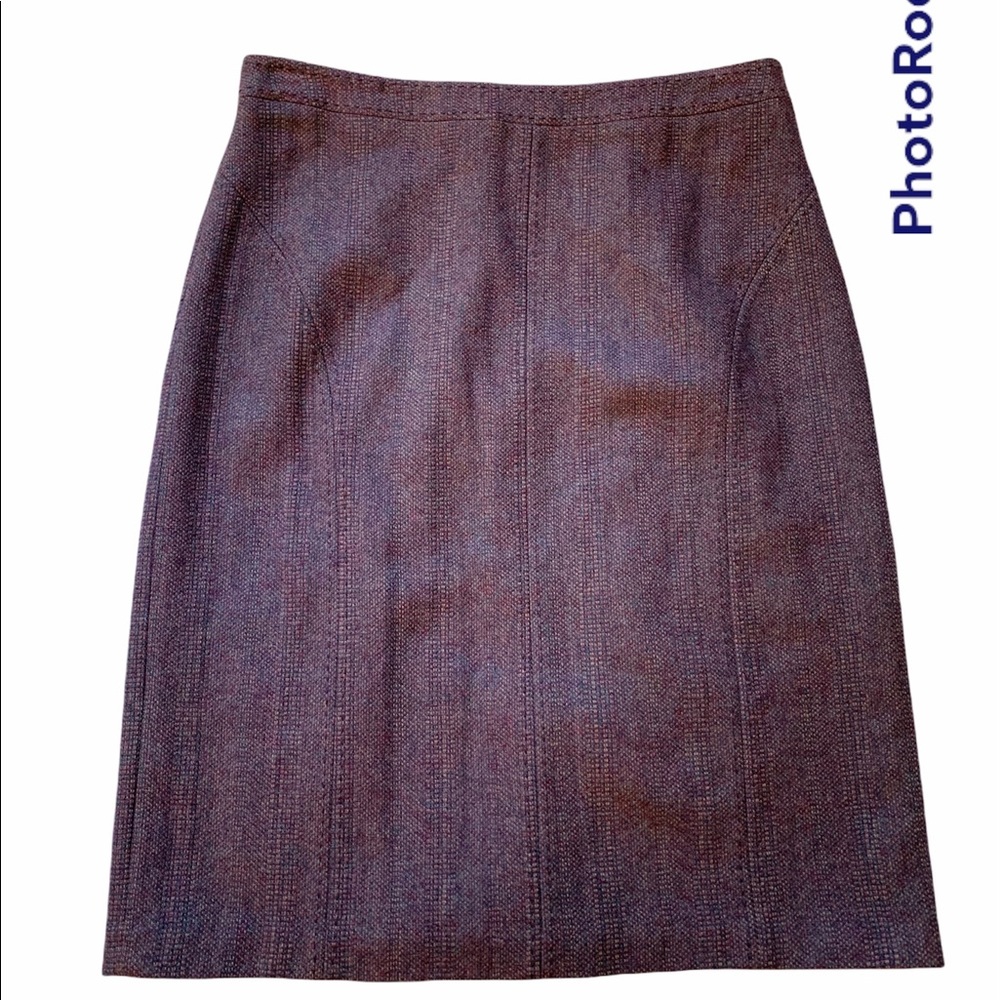 NWT purple tweed Coldwater Creek pencil skirt, Size 10